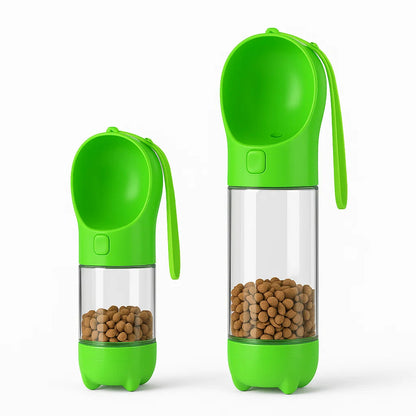 3-in-1 Portable Dog Water Bottle and Food Dispenser