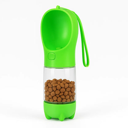 3-in-1 Portable Dog Water Bottle and Food Dispenser