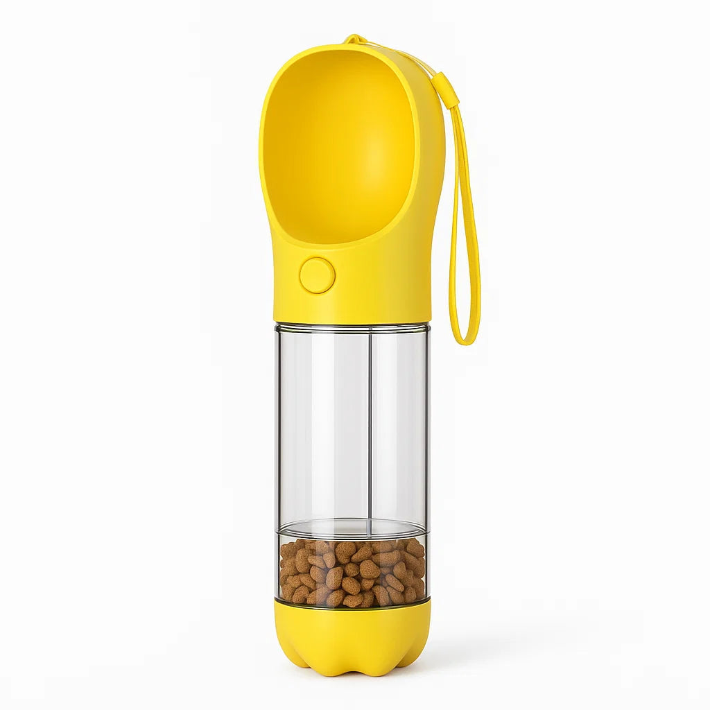 3-in-1 Portable Dog Water Bottle and Food Dispenser