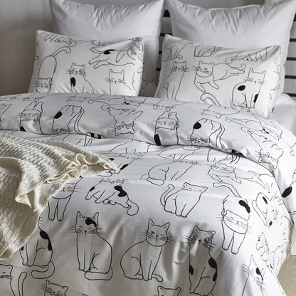 Pure Cotton Bed Linen Set - 3 and 4 Piece Options