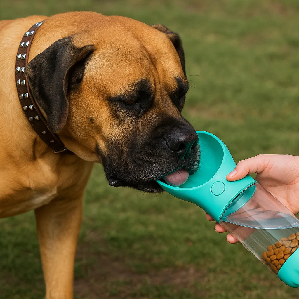 3-in-1 Portable Dog Water Bottle and Food Dispenser