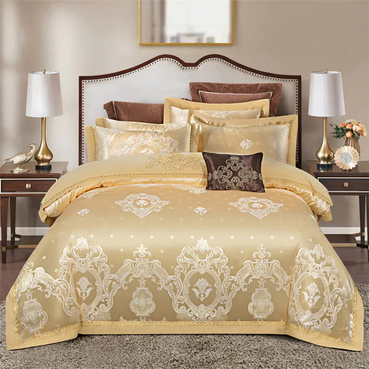 Pure Cotton Jacquard 4-Piece Bedding Set