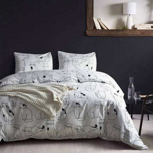 Pure Cotton Bed Linen Set - 3 and 4 Piece Options