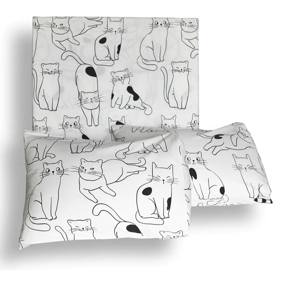 Pure Cotton Bed Linen Set - 3 and 4 Piece Options